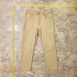 Carhartt Hickory/Tan Rugged Flex Rigby 5 Pocket Relaxed Fit Canvas Pants 34x30